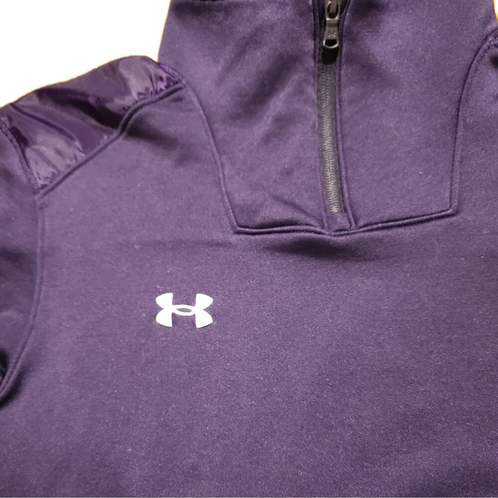 Under Armour Men's Large ColdGear Quarter Zip Loose Fit Pullover, Golf Shirt - Picture 2 of 4